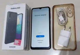 Dijual HP Samsung Galaxy A02 Black bekas  ROM 32 GB / RAM 3GB