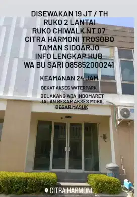Sewa jual ruko citra harmoni chiwalk nt 07 citraharmoni gudang kantor