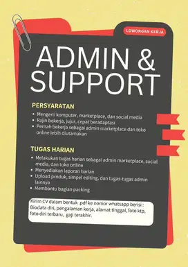 Admin Toko Online & Support