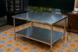 Meja Stainless Steel Meja Dapur Restoran Kuat Kokoh Anti Karat