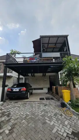 Kanopi mezzanine minimalis modern lantai shera floor board