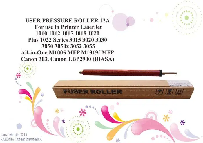 FUSER PRESSURE ROLLER 12A Q2612A for use in Lj 1010 1020(BIASA)