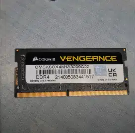 RAM CORSAIR DDR 4 8GB SODIMM 3200MT/S