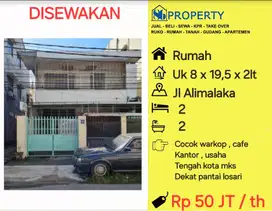 DISEWAKAN Ruko jl alimalaka dkt jl hasanuddin , penghibur , pantai
