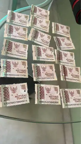 Jual Murah aja materai baru 13 materai harga 100 ribu aja (baru)