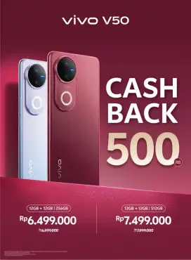 CHASBACK 500K!!!Vivo V50 5G Baru! Layar Jernih & Kamera Tajam