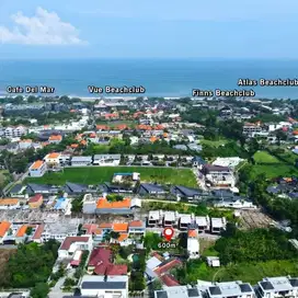 Tanah Kawasan villa di Canggu, akses jalan 4 meter