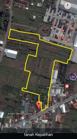 Dijual Tanah 2.6 ha di Kepatihan Gresik