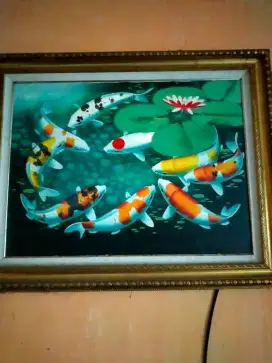 Dijual lukisan ikan koi