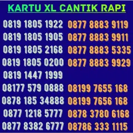 Nomor cantik XL cantik rapi