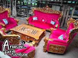 Kursi tamu sofa bellagio ukir full kayu jati