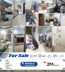 Dijual Rumah 2lt di Perumahan Akasia 3 Taman Royal Tangerang
