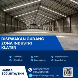 Sewa Gudang 5000m² di Klaten – Akses Truk, Cocok untuk industri