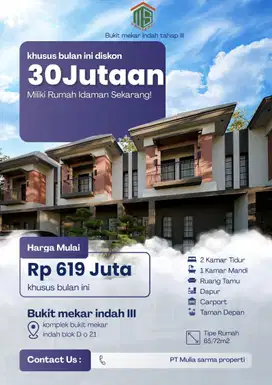 Miliki rumah 2 lantai view kota bandung & pegunungan udara sejuk
