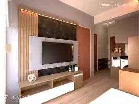 Jasa interior design backdrop tv elegant