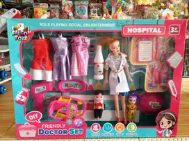 mainan anak dokter set barbie