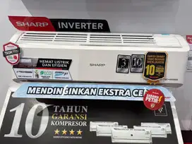 Sharp AC Inverter 1PK Free pemasangan Promo