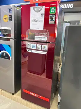 Sharp Lemari es 2Pintu kapasitas 256Ltr promo