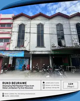 Dijual Ruko/Toko di Beurawe Kota Banda Aceh - Disamping Hermes Mall!