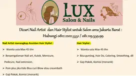 Dicari Nail Artist, Hair Stylist, Kapster untuk Salon/Barbershop JKT