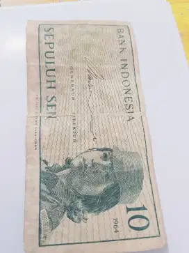 Uang kertas 10 sen tahun 1964
