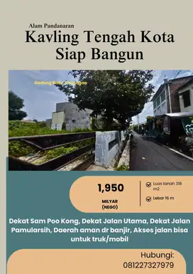 Kavling Siap Bangun Tengah Kota Dekat SamPooKong