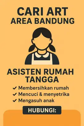 [CARI ART SEKALIGUS BABY SITTER – NGINEP – BANDUNG KOTA]