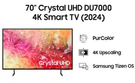 DIJUAL CEPAT | TV Samsung 70 inch Crystal UHD 4K DU7000