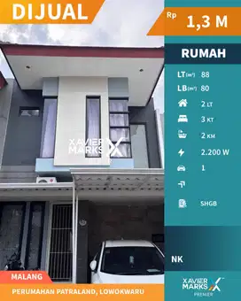 Dijual Rumah Siap Huni Di Perumahan Patraland Lowokwaru Malang(OLX747)