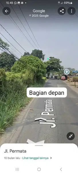 Dijual tanah kosong strategis pinggir jalan raya permata Curug gunung