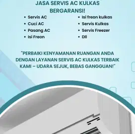 Service AC pasang, kulkas mesin cuci, pompa air