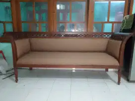 Kursi sofa panjang kayu jati