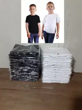 Ambil semua kaos polos anak ada 55pcs murmer aja cottton combed 24s