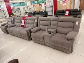 LAUREL SOFA RECLINER SET GREY