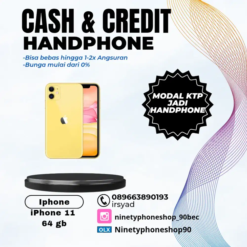 iPhone 11 64 gb yellow cash & credit