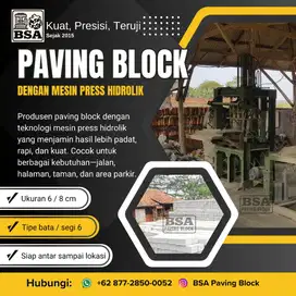 Paving Blok Press hidrolik K300 Paping Blok Tru Pave Bata Segi 6cm 8