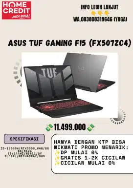 Promo cicilan Laptop Asus TUF GAMING F15 FX507ZC4