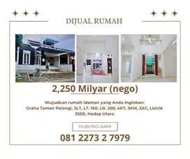 Rumah Graha Taman Pelangi 3LT DJUAL Siap Huni Dpn Danau BSB