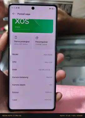 infinix hot 50 pro plus ram 8/256Gb Hp cas nominus