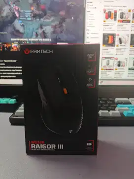 Mouse Fantech WGP12R Raigor III Wireless, Kondisi Baru