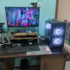 Komputer PC Gaming Ryzen 5 3400g + Monitor Xiaomi G24i 180hz Malang