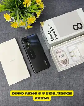 Oppo reno 8T 5G 8/128gb black resmi
