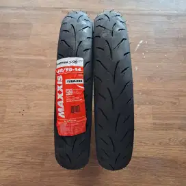 BAN MOTOR MERK MAXXIS VICTRA TL 80/90 -14 50P (MJB28)