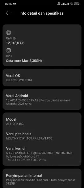 POCO X6 PRO Ram 12+ 8,Rom 256Gb