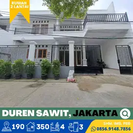 Rumah dijual Murah 2,5Lt. Duren Sawit Jakarta Timur dekat Tol Becakayu