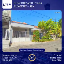 Rumah Rungkut Asri Utara dkt Kedung Baruk Tenggilis Medokan Pandugo