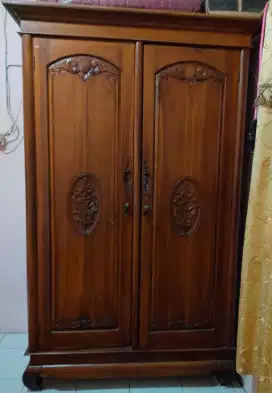 Lemari Jati Asli 2 Pintu