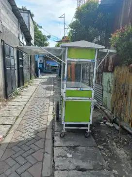 GEROBAK JUALAN ALUMINIUM (bekas)