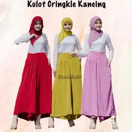 Jual celana kulot jumbo kringkel airflow