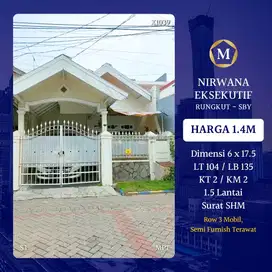 Rumah Nirwana Eksekutif Wonorejo Rungkut dkt Stikom Kedung Baruk MERR